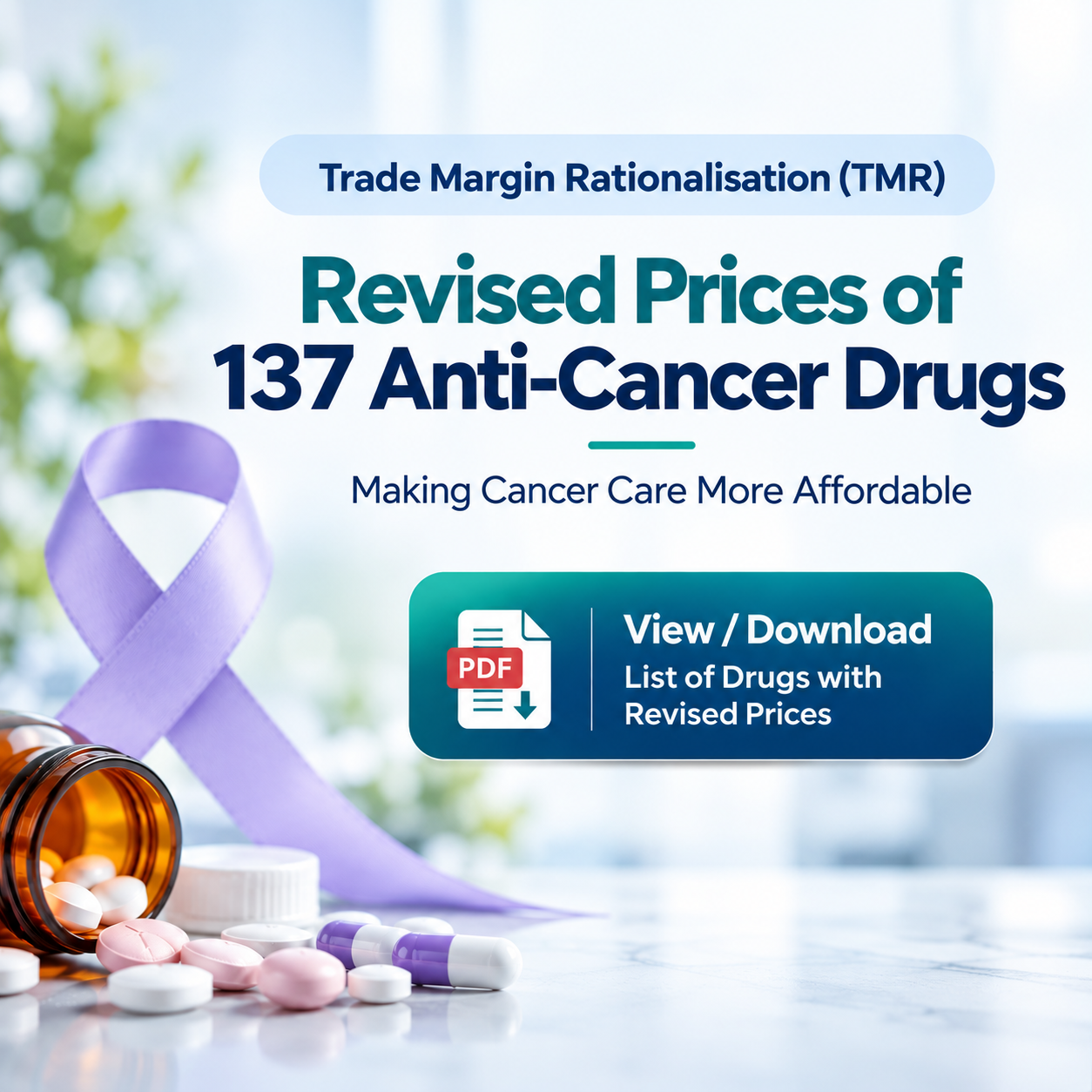 Revised Prices of 137 Anti-Cancer Drugs